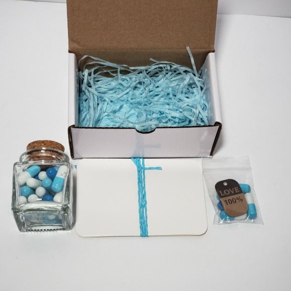 Capsule Letters Message in a Bottle Glass Favor Bottle Dark Blue 25 pcs - Picture 3 of 3